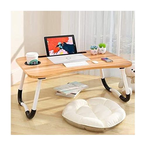 Multi Functional Portable Laptop Desk With Multifunctional Tray Holder With Cup Holder AndDrawer-Perfect For Dining, Reading, Writing In Bed, Sofa, Floor Stable, Durable, Folding - Multicolor