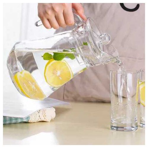 Beautiful Jug Pitcher For Storing And Pouring Drinks-Transparent