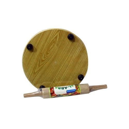 Other Wooden Chapati Rolling Board with Rolling Pin - Brown