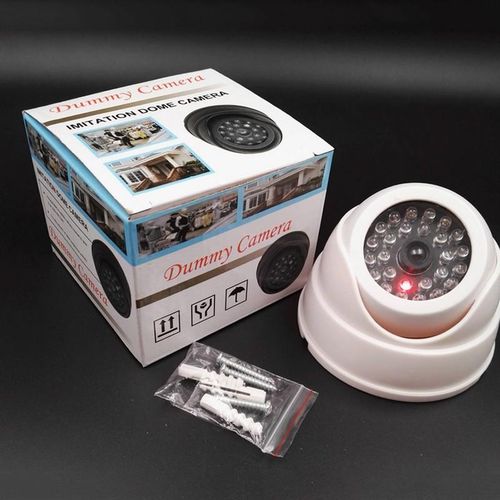 Dummy Fake Surveillance Security Dome Camera CCTV 30pcs Flashing LED Light White