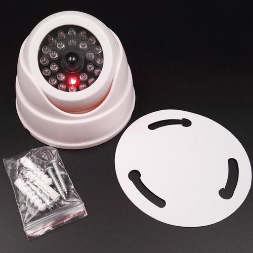 Dummy Fake Surveillance Security Dome Camera CCTV 30pcs Flashing LED Light White