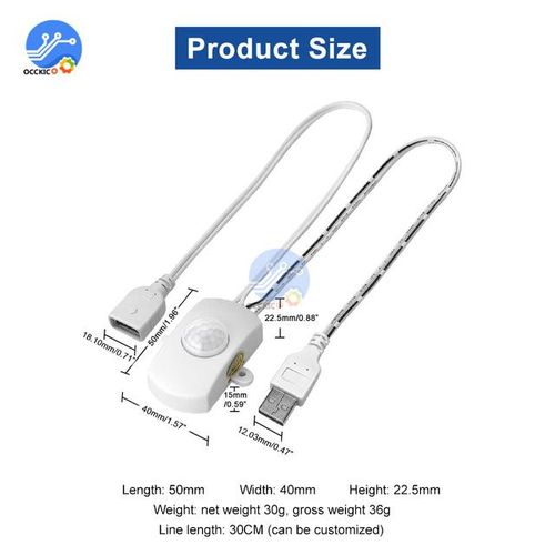 Dc 5v/12v/24v Usb Dc Body Motion Sensor Switch Human Motion Sensor Switch For Led Strip Automatic
