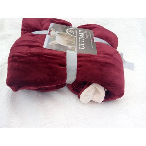 DoubleFace Soft Fleece Blanket Fit - Maroon