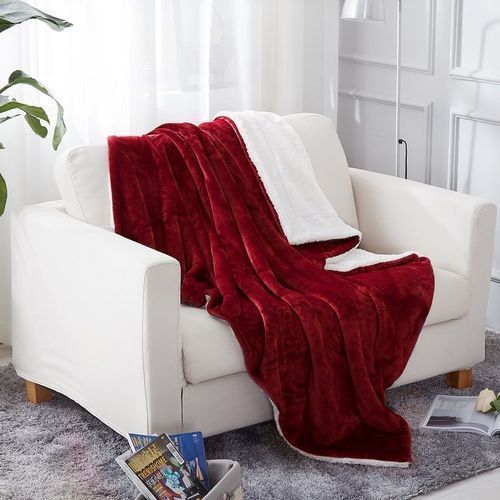 DoubleFace Soft Fleece Blanket Fit - Maroon