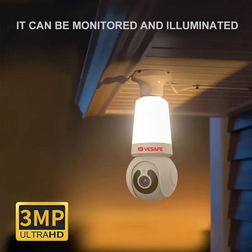 360 Wireless Bulb PTZ Floodlight 3MP Wifi PRO home security Home Security Cameras