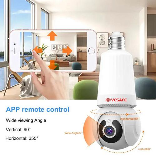 360 Wireless Bulb PTZ Floodlight 3MP Wifi PRO home security Home Security Cameras