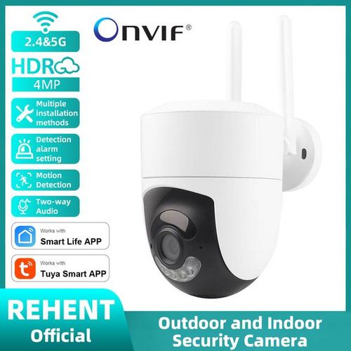 4mp Onvif 2.4g/5g Dual Band Wifi Home Security Cameras Waterproof Motion Detection Outdoor Ip Camera Alarm Surveillance Camera
