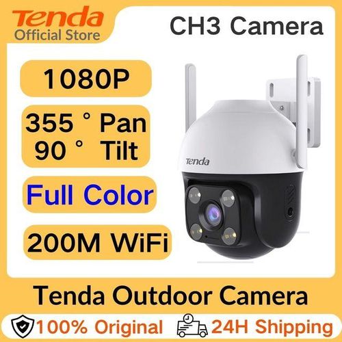 Ch3-Wca 1080p Outdoor Wi-Fi Pan/tilt Camera Full-Color Smart Night Vision Mimo Wi-Fi Antennas Voice Alerts Waterproof