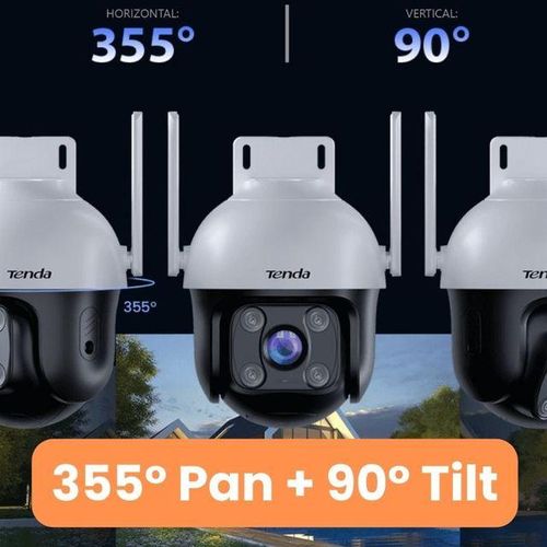 Ch3-Wca 1080p Outdoor Wi-Fi Pan/tilt Camera Full-Color Smart Night Vision Mimo Wi-Fi Antennas Voice Alerts Waterproof
