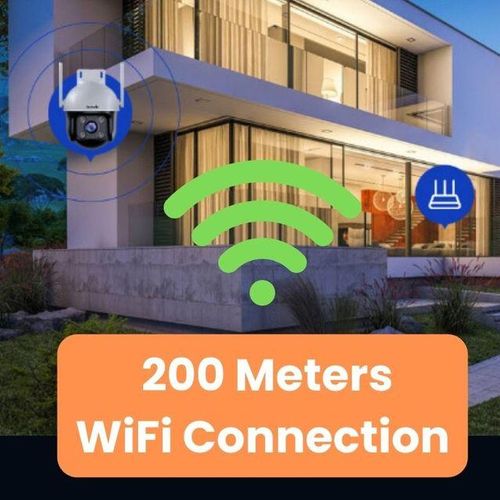 Ch3-Wca 1080p Outdoor Wi-Fi Pan/tilt Camera Full-Color Smart Night Vision Mimo Wi-Fi Antennas Voice Alerts Waterproof