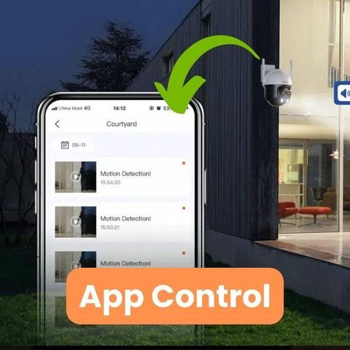 Ch3-Wca 1080p Outdoor Wi-Fi Pan/tilt Camera Full-Color Smart Night Vision Mimo Wi-Fi Antennas Voice Alerts Waterproof