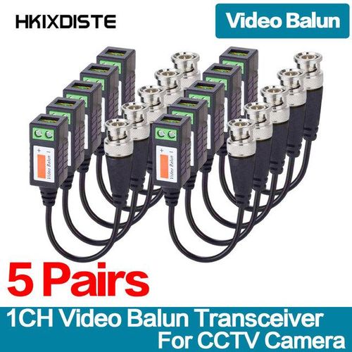 Coax Cat5 Camera Cctv Passive Bnc Video Balun To Utp Connector 2000ft Distance Twisted Cable