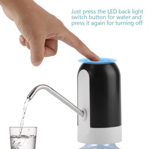 USB Portable Rechargeable Bottle Water Dispenser - Black