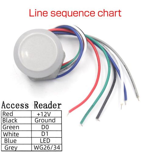 Access Control Mini Reader Ip68 Waterproof 125khz 13.56mhz Smallest Scanner Wg26 /34 Output Wiegand Reader