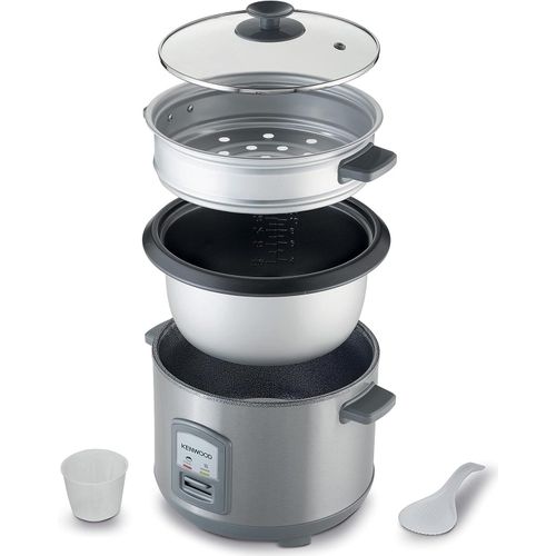 Kenwood Rice Cooker 2.8L With Steam Basket 1000W RCM71- Silver.