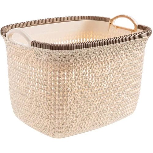 Plastic Portable Memory Basket - Cream