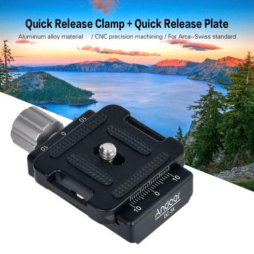 Andoer -34 Quick Release Plate Clamp Adapter With One Quick