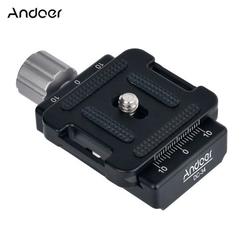 Andoer -34 Quick Release Plate Clamp Adapter With One Quick