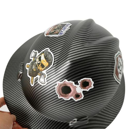 Full Brim Safety Helmet Abs Carbon Fiber Construction Work Cap Lightweight High Strength Railway Protective Equipment Hard Hat