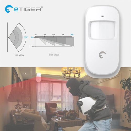 Etiger Home Seciruty 433mhz Wireless Alarm Sensor Water Leakage Gas Sos Panic Button For Home Intruder System