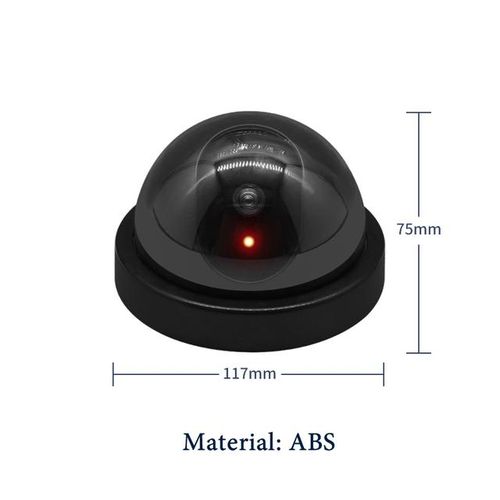 4/pcs Creative Black Plastic Dome Cctv Camera Flashing Led Camera Power Via Aa Surveillance Security System