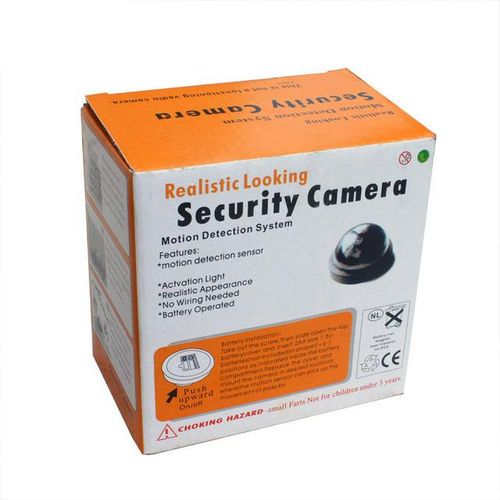 4/pcs Creative Black Plastic Dome Cctv Camera Flashing Led Camera Power Via Aa Surveillance Security System