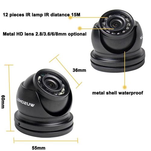 Cctv 1080p 720p Ahd Camera Bnc Avation Outdoor Black Mini Dome Analog Ir Cut For Car Bus Truck Home Surveillance Video Camera