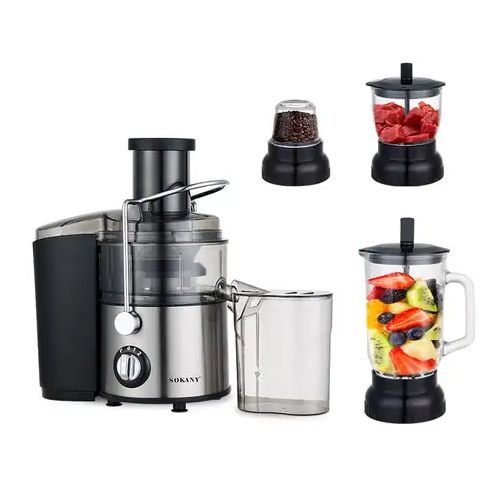 Saachi 4 In 1 Juicer Extractor For Grinding And Blending-Black/Silver