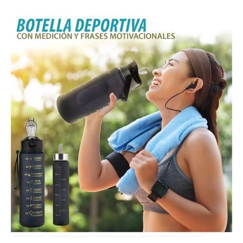 3 In 1 Color Motivational Water Bottle With Stickers Mix