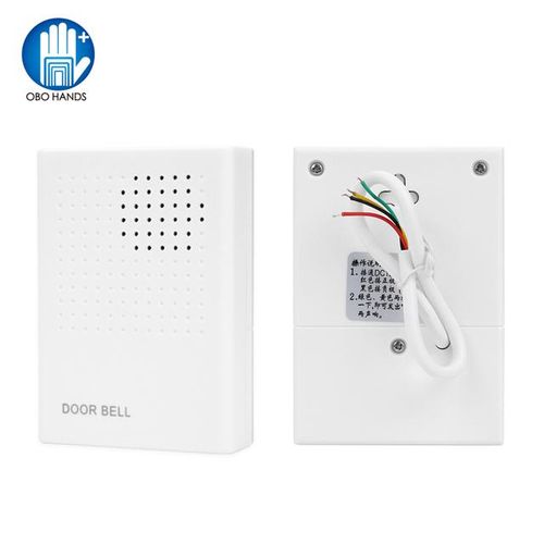 4 Wires Wired White Doorbell Dc12v Access Control Door Bell Electronic Dingdong Ringtone Ring Button For Home Security System