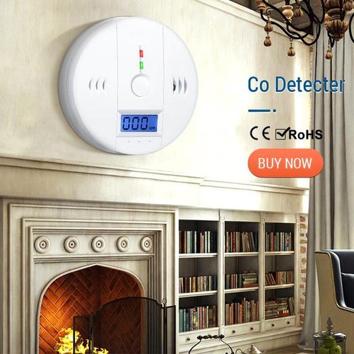 Acj High Sensitive Co Sensor Lcd Digital Screen Carbon Monoxide Alarm Independent Work Wireless Sound