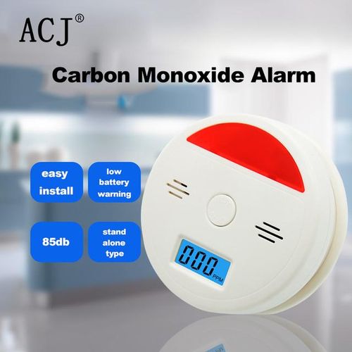 Acj High Sensitive Co Sensor Lcd Digital Screen Carbon Monoxide Alarm Independent Work Wireless Sound