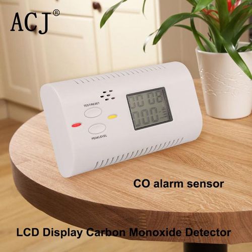Acj High Sensitive Co Sensor Lcd Digital Screen Carbon Monoxide Alarm Independent Work Wireless Sound