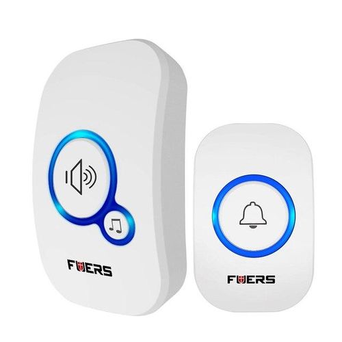 Fuers Wireless Doorbell Waterproof Welcome Chime Home Door Bell Intelligent 32 Songs Smart Alarm With For Store Hotel