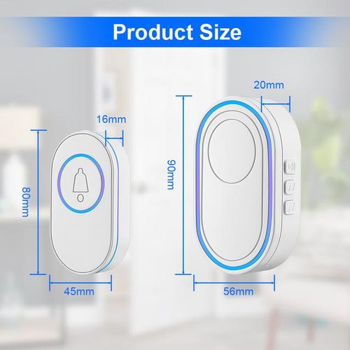 Awapow Ip65 Waterproof Wireless Doorbell Smart Home Outdoor Door Bell 39 Ringtone 4 Volume Adjustable Led Flash Security Alarm