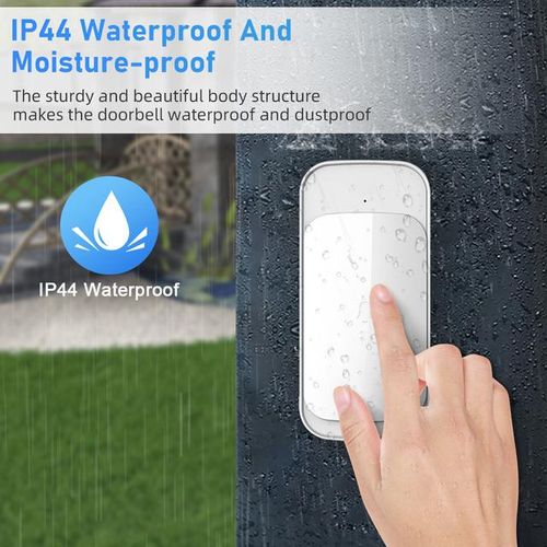 Elecpow Smart Home Wireless Doorbell Outdoor Waterproof Touch Sensing Door Bell Kit 58 Chords Home Welcome House Chimes