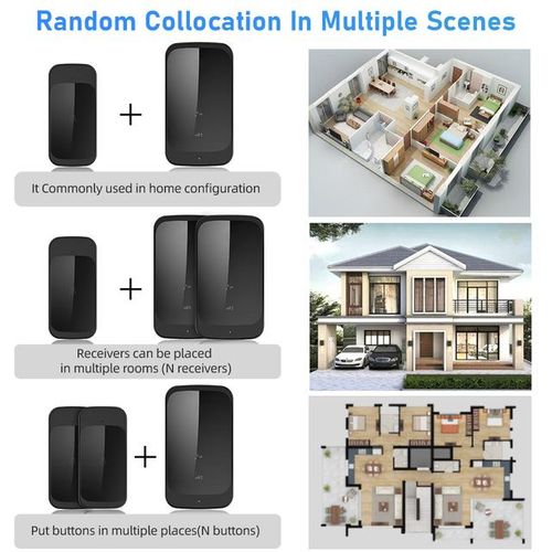 Elecpow Smart Home Wireless Doorbell Outdoor Waterproof Touch Sensing Door Bell Kit 58 Chords Home Welcome House Chimes