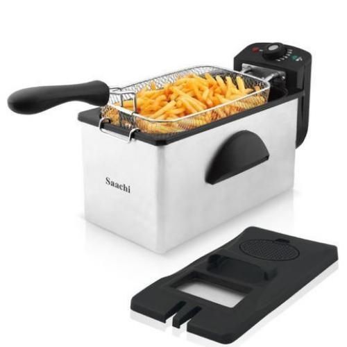 Saachi 3.0Litres Saachi Stainless Steel Electric Deep Fryer-Silver
