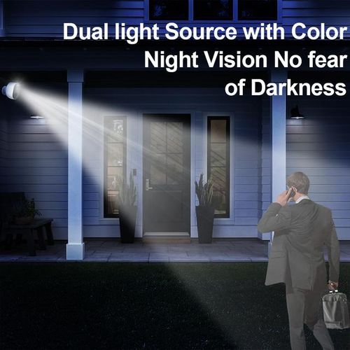 3mp Wireless Ip Camera Outdoor Solar Surlliance Ip66 Waterproof Ir Night Vision Cam Home Security Solar Spotlight Camera