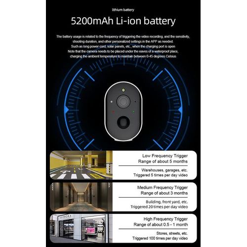 3mp Wireless Ip Camera Outdoor Solar Surlliance Ip66 Waterproof Ir Night Vision Cam Home Security Solar Spotlight Camera