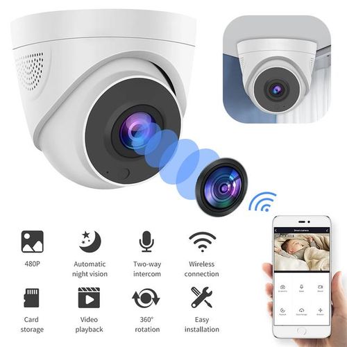 Two-Way Audio Wifi Surveillance Camera Ir Night Vision Small Dome Wireless Ip Camera Indoor Outdoor Cctv Cam Home Security