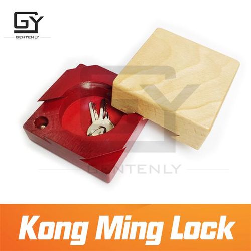 Escape Room Game Puzzle Kong Ming Lock Ancient Intellectual Lock 3d Wooden Game Prop Interlocked Magnetic Lock Secret Box