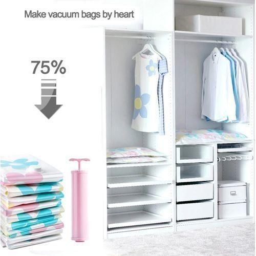 11pcs/set Vacuum Compression Clothes Storage Bag With Hand Pump