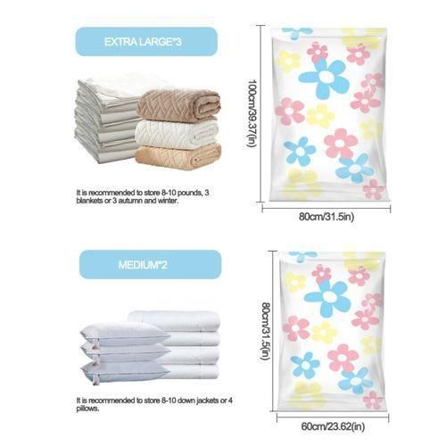 11pcs/set Vacuum Compression Clothes Storage Bag With Hand Pump