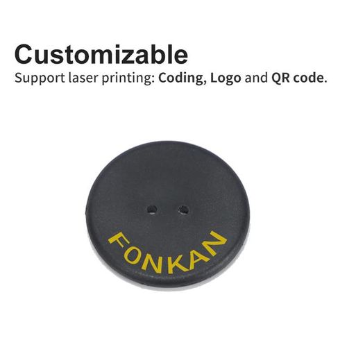 50pcs Washable Uhf Button Electronic Tag Fabric Washing High Temperature Resistant For Clothing Management