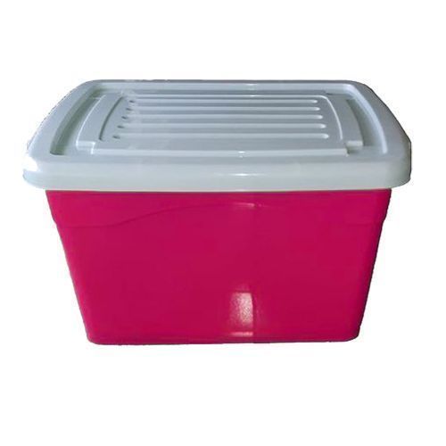 40 Litre Plastic Container Emergency Organizer -Pink & White