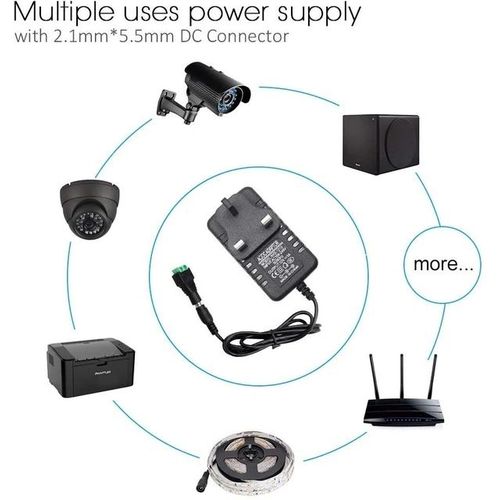 12v/1a Power Supply Wifi Security Camera 12w Power Adapter 100-240v Ac To 12v Dc Wall Plugtransformer For Cctv Camera 4g Router