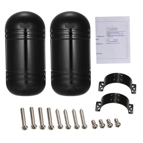 Wired Dual Beam Photoelectric Sensor Barrier 100m Alarm Tamper Alarm Output For Gate Door Burglar Alarm System