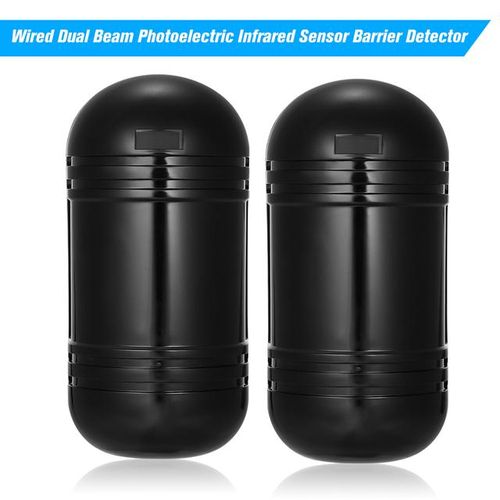 Wired Dual Beam Photoelectric Sensor Barrier 100m Alarm Tamper Alarm Output For Gate Door Burglar Alarm System