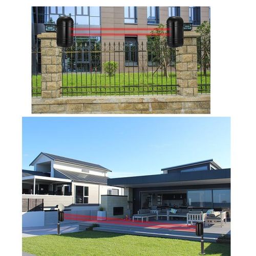Wired Dual Beam Photoelectric Sensor Barrier 100m Alarm Tamper Alarm Output For Gate Door Burglar Alarm System